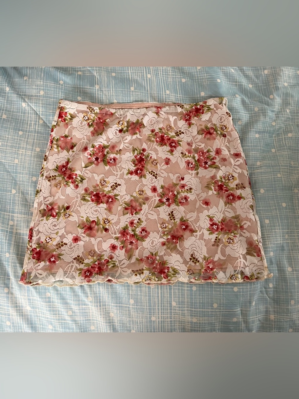 Princess Polly Floral Lace Mini Skirt - size 2 (XS/S)